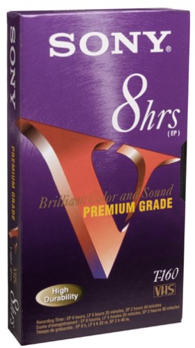 Sony 8T160VR 8Hrs VHS Cassettes 160 Minute  (8-Pack)