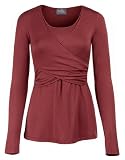 Uber Chic Criss Cross Essential Nursing Top - Long Sleeves