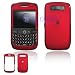 RED RUBBERIZED COATED COVER HARD CASE PROTECTOR for BLACKBERRY CURVE 8900