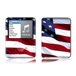Patriotic Design Protective Decal Skin Sticker for Apple iPod nano 3G (3rd Generation) 4GB/ 8GB Player