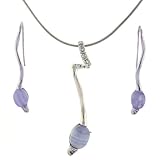 41FBcaluB7L. SL160  Necklace Earring Set Contemporary Opal Design Stone October