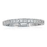 14K White Gold Round Diamond Anniversary Ring (.40cttw GH I1-I2)