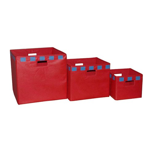 Baby: Nice Home 3 Storage Bins Red/ Blue