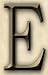 Monogrammed Textured Tile: E