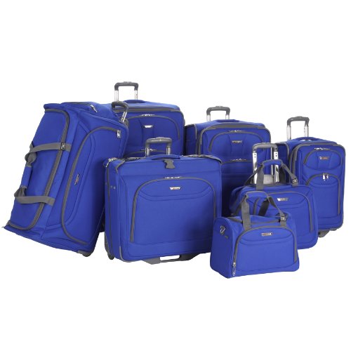Delsey Helium Fusion Lite 20 4 Piece Luggage Set Blue