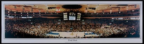 New York Knicks - Foul Shot - Madison Square Garden 13.5 x 39 Panoramic Photo