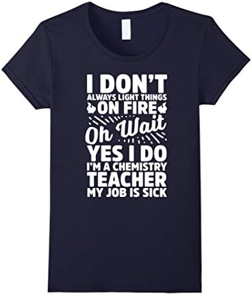 Women's Funny Chemistry Teacher Shirt - Gift Nerdy t Shirts Large Navy