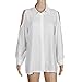 Sunward(TM) Womens Loose Off Shoulder Long Sleeve Chiffon Shirt (XLarge, White)