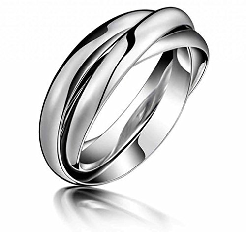 MoAndy Jewelry Stainless Steel White Men's/Women's Wedding Rings