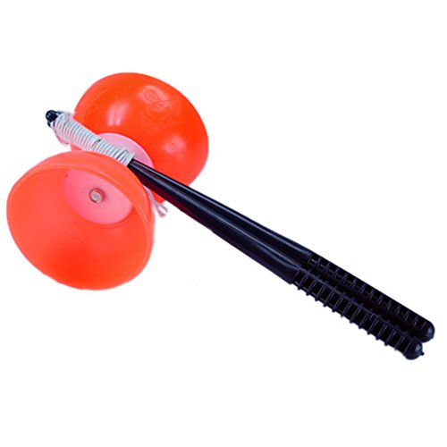 ELENKER™ New Big Bowl Classic Diabolo Juggling Chinese Yo Yo with Hand Sticks Orange