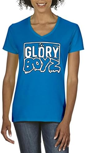 Artmazing Glory Boyz Chief Keef Women V-Neck T-Shirt Tee Small Sapphire Blue