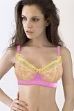 Mimi Holliday SS12-90/95 Kamikaze Pink and Yellow F-E Cup Maxi Bra