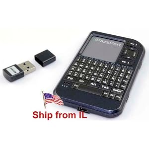 ATC® 2.4Ghz Wireless Mini Multimedia Keyboard With Touchpad For HTPC Windows and Mac, Grey