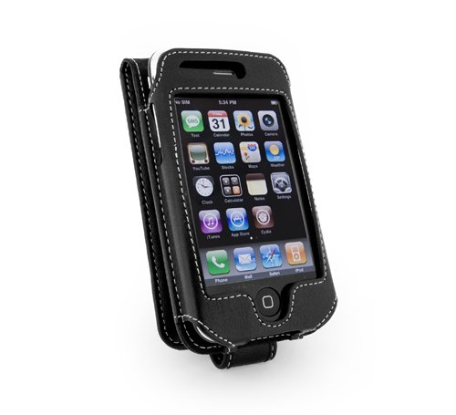 Tuff-Luv Leather Case Cover For Apple Iphone 3G / S 3GS - Black