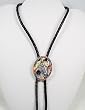 Tricolor Horsehead Pewter Bolo Tie