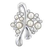 Pearl & Rhinestone Pin Brooch