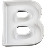 Ivy Lane Design Ceramic Love Letter Dish, Letter B, White