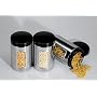 Brabantia Window Canister Set 1.4L 3pce Brilliant Steel with Black Lid
