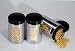 Brabantia Window Canister Set 1.4L 3pce Brilliant Steel with Black Lid