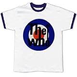 The WHO bullseye logo white / navy blue ringer t-shirt