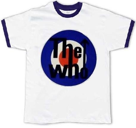 The WHO bullseye logo white / navy blue ringer t-shirt