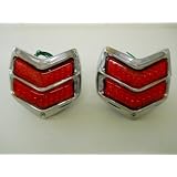 (2) 1940 Ford Car 20 LED Red Stop Turn Brake Tail Lights Stainless Steel Rim 