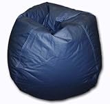 Review BeanBagBlitz.com  / Leather Look Vinyl Bean Bag Chair in Navy