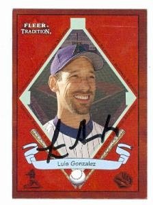 Luis Gonzalez Autographed/Hand Signed baseball card (Arizona Diamondbacks) 2002 Fleer Tradition #471