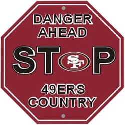 San Francisco 49ers Plastic Stop Sign 