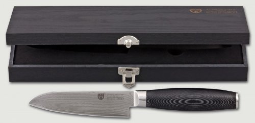 GRÄWE® Damaszener Santokumesser 12,5 cm Klinge, 67 lagig mit Micartagriff