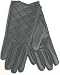 Imported Genuine Quilted Synthetic Black Leather Microfiber Lined Ladies Gloves, Large Only