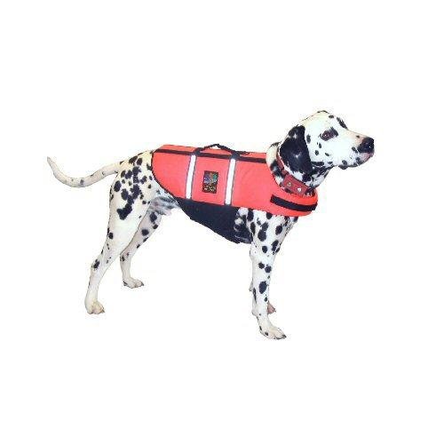 Pet-Saver Lifejacket Dog Flotation Device (Neon Orange, M, pets 20 to 50 lbs., with girth of 22 to 29 in. )