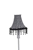 Black Check Pearl Flower Chandelier Shade