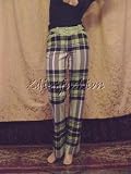 Christian Dior - $1865 New CHRISTIAN DIOR Green Leather Plaid Pants 2 34