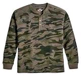 Harley Davidson Men's Long Sleeve Camouflage Henley-LIMITED EDITION. Camo style. 96088-09VM