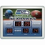 Seattle Seahawks Clock - 14"x19" Scoreboard