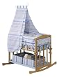 roba 8943 P39 - Stubenbett Babysitter 4 in 1 Liegefl�che: 80 x 43 cm, inklusive Matratze, Bettw�sche, Inlett, Himmel und Himmelstange mit Kufen zum Wiegen