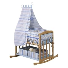roba 8943 P39 - Stubenbett Babysitter 4 in 1 Liegefl�che: 80 x 43 cm, inklusive Matratze, Bettw�sche, Inlett, Himmel und Himmelstange mit Kufen zum Wiegen