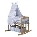 roba 8943 P39 - Stubenbett Babysitter 4 in 1 Liegefl�che: 80 x 43 cm, inklusive Matratze, Bettw�sche, Inlett, Himmel und Himmelstange mit Kufen zum Wiegen