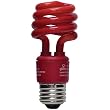 Globe 13-Watt Ultra-Mini Compact Fluorescent Spiral Bulb (60-Watt Incandescent Equivalent), Red, 3-Pack #37613