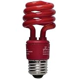 Globe 13-Watt Ultra-Mini Compact Fluorescent Spiral Bulb (60-Watt Incandescent Equivalent), Red, 3 Pack #37613