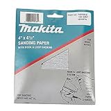 Makita 742530-2 4" x 4-1/2" Abrasive Hook & Loop 6-Hole Sanding Sheets 100 Grit - 5 per Package