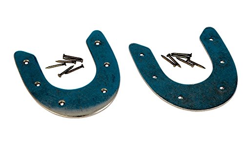 2 Pair (4 Total) Metal Army Rims Horseshoe Plates for Boots & Shoes Size Large