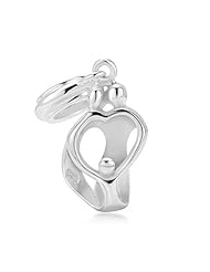 Chuvora Sterling Silver Heart Parents and Child Love Family Dangle Bead Charm Fits Pandora Bracelet