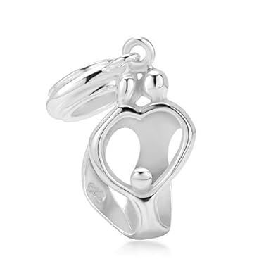 Cheap Girls Jewelry Chuvora Sterling Silver Heart Parents and Child Love Family Dangle Bead Charm Fits Pandora Bracelet For Sale