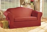 100% Cotton - 2 Piece Loveseat Slipcover - Claret