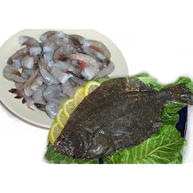2 lbs. Flounder, Whole and 2 lbs. Jumbo Shrimp