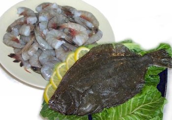 2 lbs. Flounder, Whole and 2 lbs. Jumbo Shrimp by Fresh Jumbo Shrimp