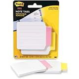 Post-it Note Info Tab Labels, 3-3/8 Inches x 2-3/4 Inches, 25 per Color, Coral, Yellow (2200-RY)