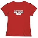 T-SHIRT WOMAN RED " FOR REAL ESTATE AGENT " Medium